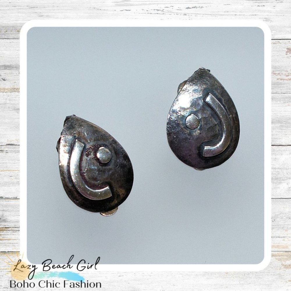 Vintage Sterling Silver Earrings from Brazil